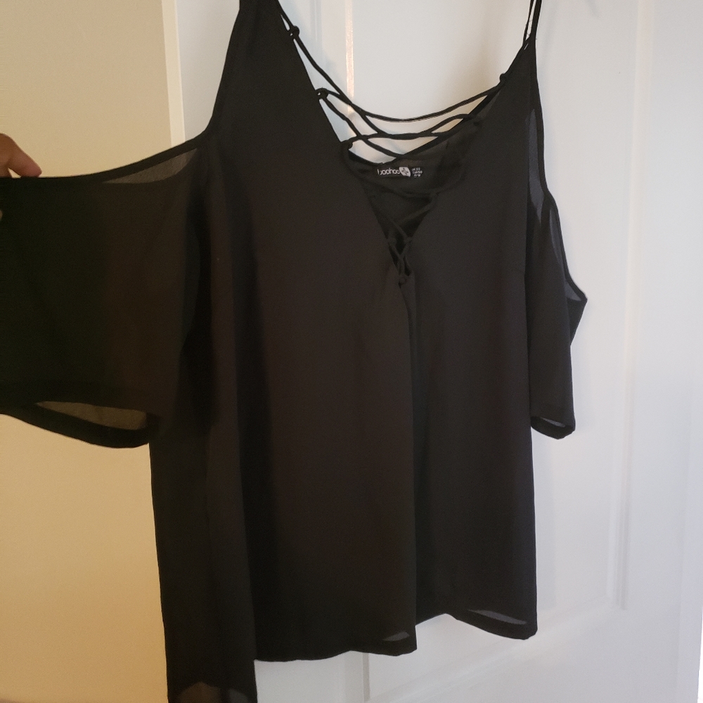 Flowers black shirt